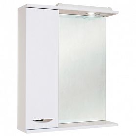 Шкаф-зеркало Оника Ника 60.01, левый, с подсветкой, цвет белый - фото 1