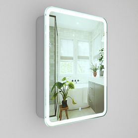Шкаф-зеркало Joki Bubble 60х80, правый, c подсветкой и диммером, цвет белый - фото 1