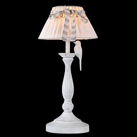 Интерьерная настольная лампа Maytoni Bird ARM013-11-W, арматура цвет белый, плафон/абажур ткань, цвет белый - фото 1