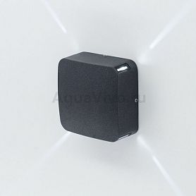 Настенный уличный светильник Citilux CLU0006X, арматура черная, плафон/абажур металл, цвет черный - фото 1