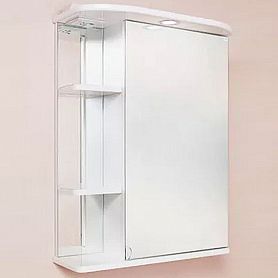 Шкаф-зеркало Оника Карина 55.01, правый, с подсветкой, цвет белый - фото 1