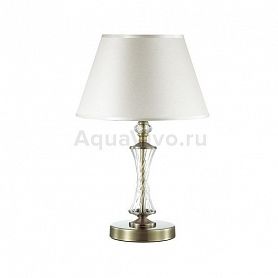 Интерьерная настольная лампа Lumion Kimberly 4408/1T, арматура цвет бронза/прозрачный, плафон/абажур ткань, цвет белый - фото 1