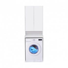 Шкаф-пенал Акватон Лондри 60 над стиральной машиной, цвет белый глянец - фото 1