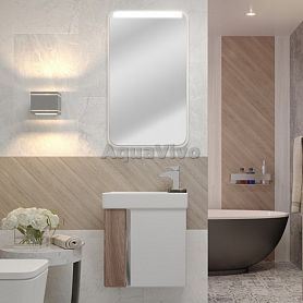 Мебель для ванной Акватон Вита 45 цвет белый / ясень шимо - фото 1