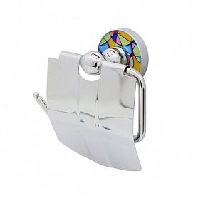 Держатель туалетной бумаги WasserKRAFT Diemel K-2225, цвет хром с рисунком - фото 1
