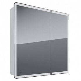 Шкаф-зеркало Dreja Point 80, с подсветкой, цвет белый - фото 1