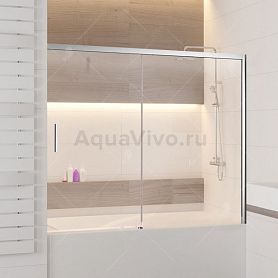 Шторка на ванну RGW Screens SC-45 180, с доводчиком, стекло прозрачное, профиль хром - фото 1