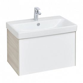 Мебель для ванной Акватон Асти 70, цвет белый глянец / ясень шимо - фото 1