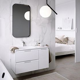 Мебель для ванной Aqwella Accent 90, под левую раковину, цвет белый - фото 1