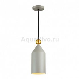 Подвесной светильник Odeon Light Bolli 4092/1, арматура серая, плафон металл серый, 15х156 см - фото 1