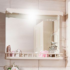 Зеркало Бриклаер Кантри 85x70, с подсветкой, цвет бежевый дуб прованс - фото 1