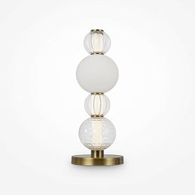 Настольный светильник Maytoni Collar MOD301TL-L18G3K, арматура золото, плафон стекло прозрачное / белое - фото 1