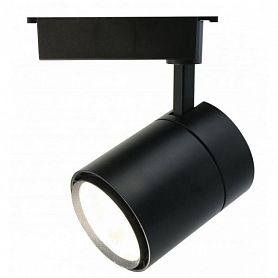 Трековый светильник Arte Lamp Attento A5750PL-1BK, арматура черная, плафон металл черный, 12х14 см - фото 1