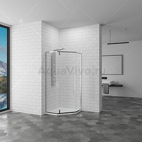 Душевой уголок RGW Stilvoll SV-81 100х100, стекло прозрачное, профиль хром - фото 1