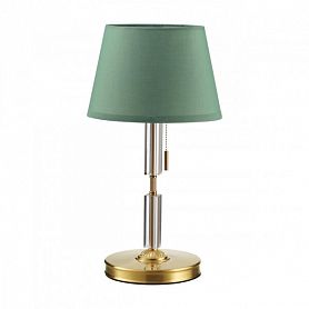 Настольная лампа Odeon Light London 4887/1T, арматура бронза, плафон текстиль зеленый - фото 1
