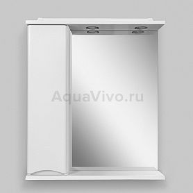 Шкаф-зеркало AM.PM Like 65, с подсветкой, цвет белый глянец, левый - фото 1