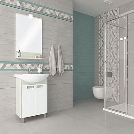 Мебель для ванной Акватон Бекка Pro 50, цвет белый / дуб сомерсет - фото 1