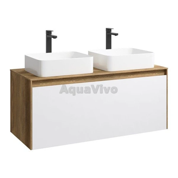 Мебель для ванной Aqwella Mobi 120, цвет дуб балтийский/белый