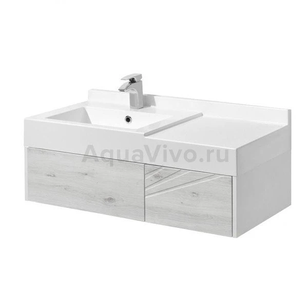 Мебель для ванной Акватон Сакура 100, цвет ольха наварра/белый глянец - фото 1