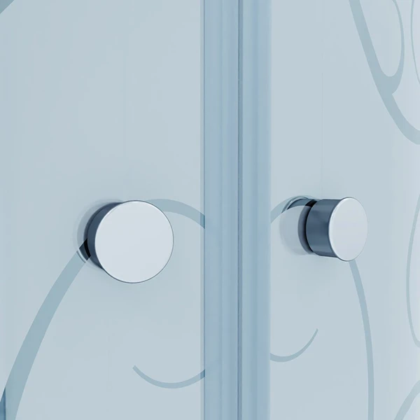 Душевой уголок Тритон Стандарт 100x100, стекло прозрачное с узором, профиль белый