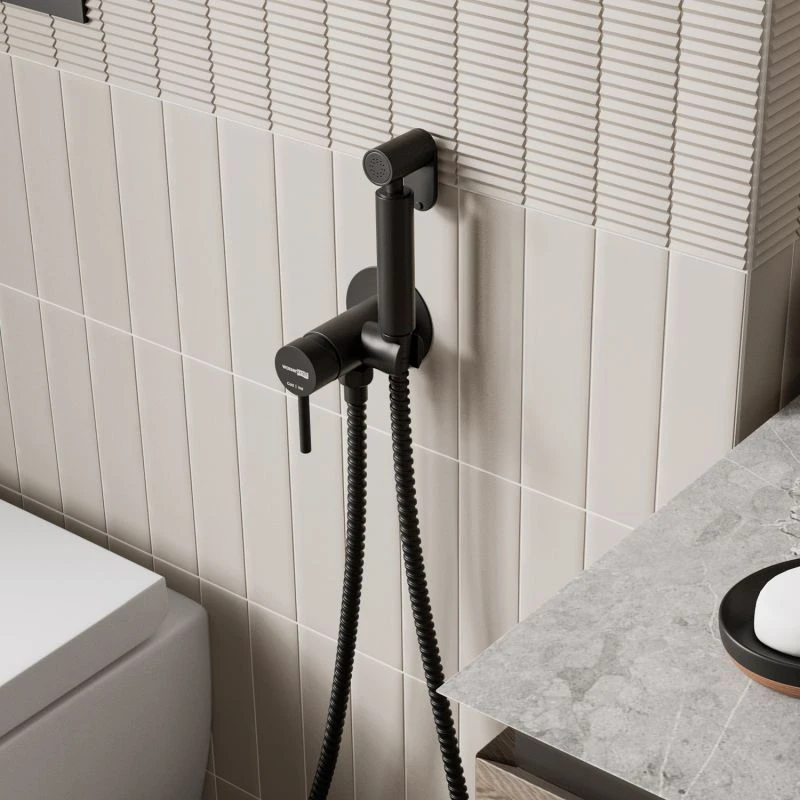 Гигиенический душ WasserKRAFT A70638, со встраиваемым смесителем, цвет черный - фото 1