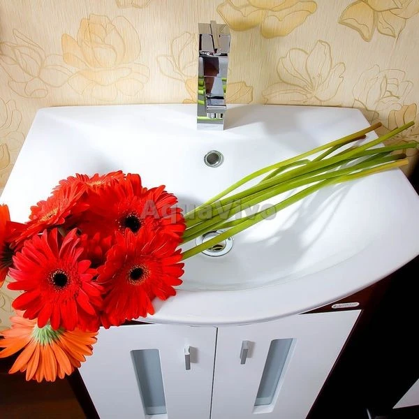 Мебель для ванной Бриклаер Бали 60, цвет белый - венге - фото 1