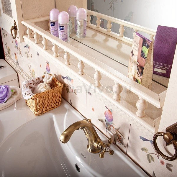 Мебель для ванной Бриклаер Кантри 120, цвет бежевый дуб прованс