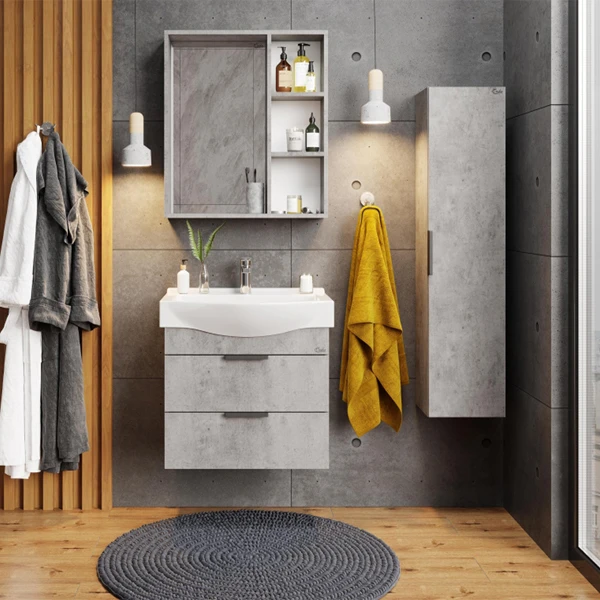 Мебель для ванной Оника Девис 65.13, цвет бетон чикаго