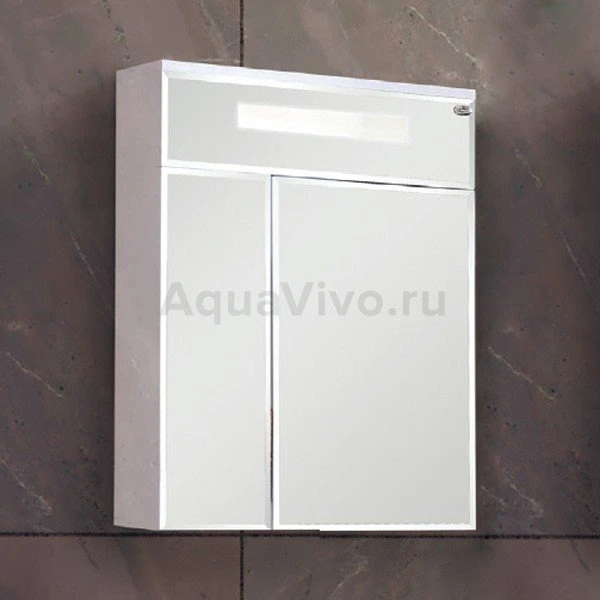 Шкаф-зеркало Оника Сигма 60.01, с подсветкой, цвет белый