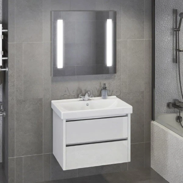 Мебель для ванной Comforty Дублин 75, цвет белый глянец
