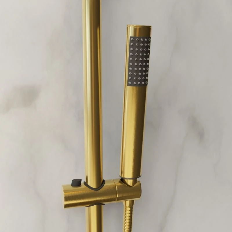 Душевая стойка RGW Shower Panels SP-31 G, с верхним душем, смесителем, цвет золото - фото 1