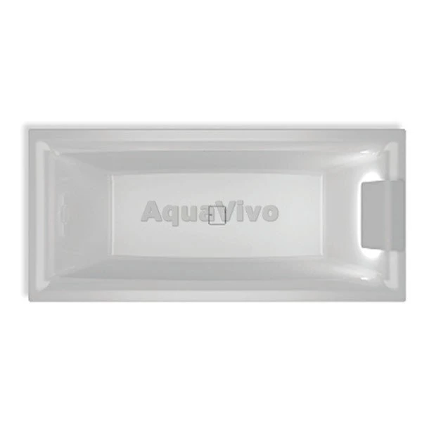 Ванна Riho Still Square LED R 180x80 акриловая, с подголовником и подсветкой справа, цвет белый