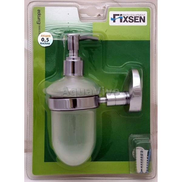 Дозатор Fixsen Europa FX-21812 для жидкого мыла с держателем - фото 1
