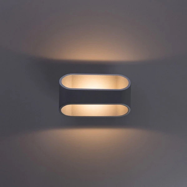 Архитектурная подсветка Arte Lamp Maniglia A1428AP-1GY, арматура серая, плафон металл серый, 16х9 см