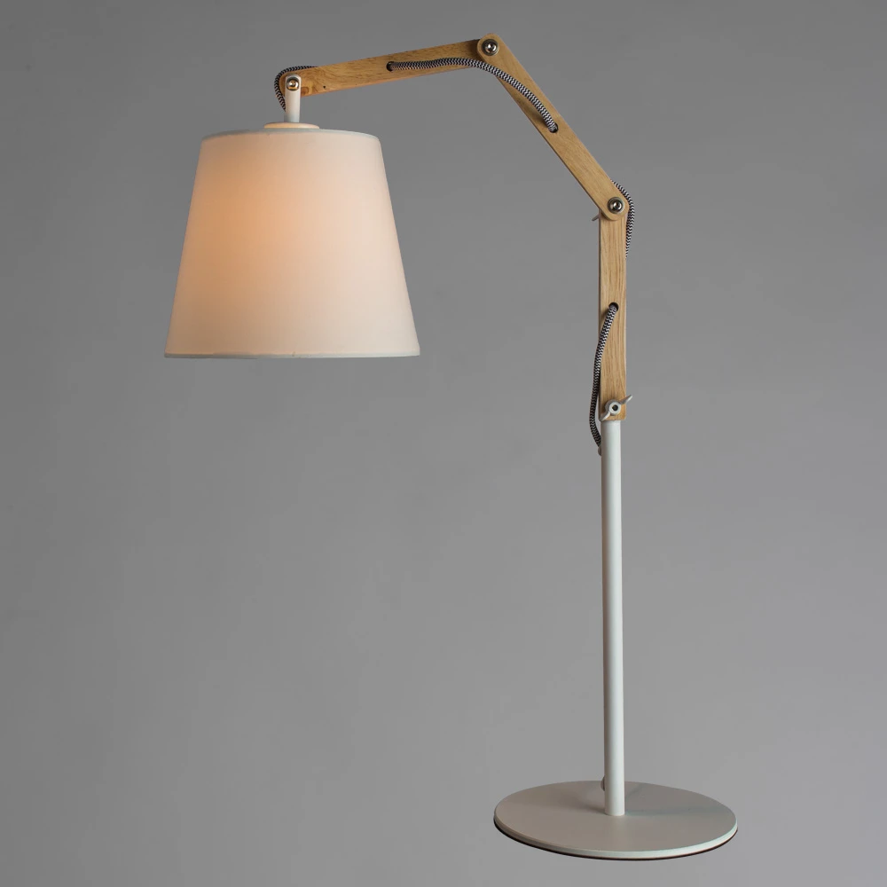 Интерьерная настольная лампа Arte Lamp Pinocchio A5700LT-1WH, арматура белая, плафон ткань белая - фото 1