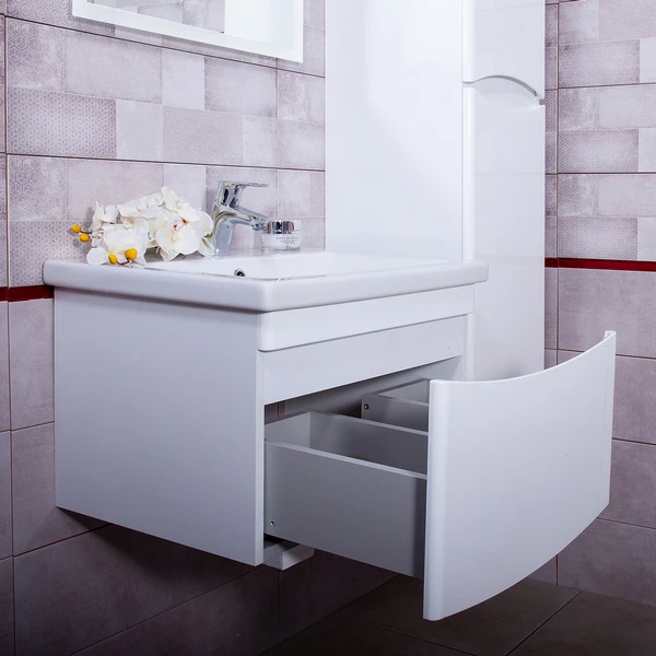 Мебель для ванной Бриклаер Вега 60 подвесная, цвет белый - фото 1