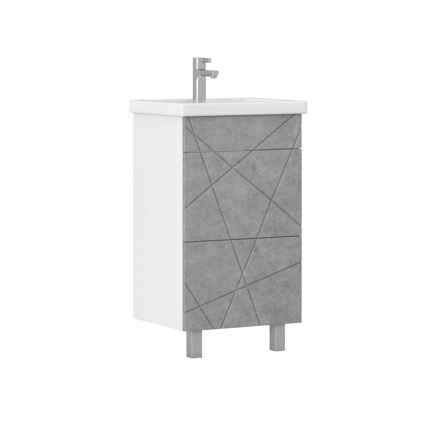 Мебель для ванной Vigo Geometry-2 50, цвет бетон - фото 1