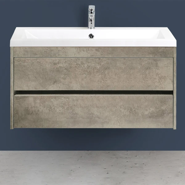 Мебель для ванной Art & Max Family 100 подвесная, цвет цемент  - фото 1