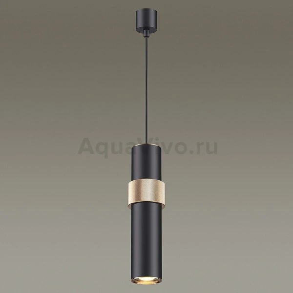 Подвесной светильник Odeon Light Afra 4738/5L, арматура черная, плафон металл черный / золото, 8х184 см - фото 1