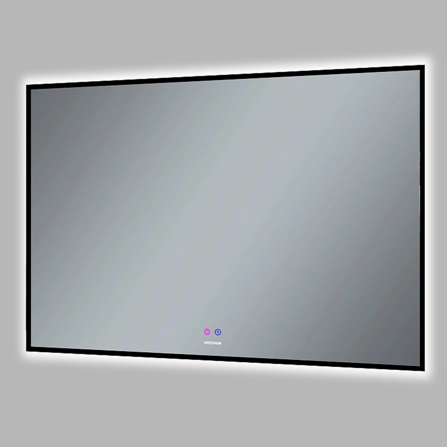 Зеркало Grossman Pragma Norma Black 100x80, с подсветкой, диммером и функцией антизапотевания, цвет черный - фото 1