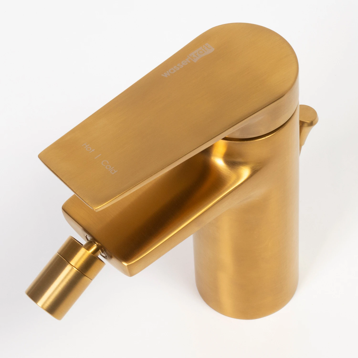 Смеситель WasserKRAFT Aisch 5506 для биде, с донным клапаном, цвет золото