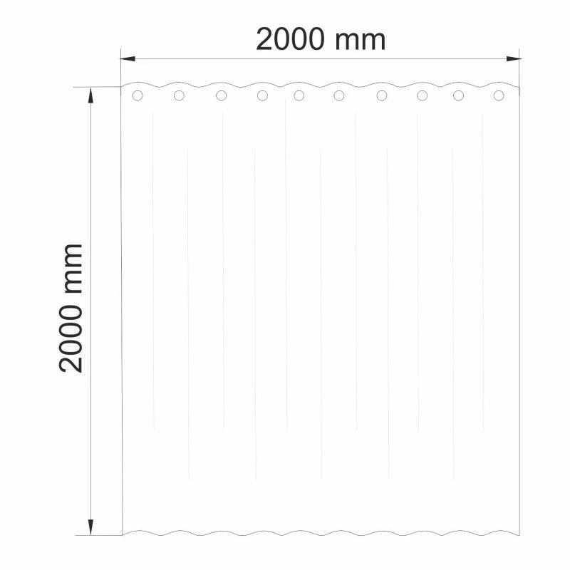 Штора для ванной WasserKRAFT Aland SC-85105, 200x200, цвет черный / белый - фото 1