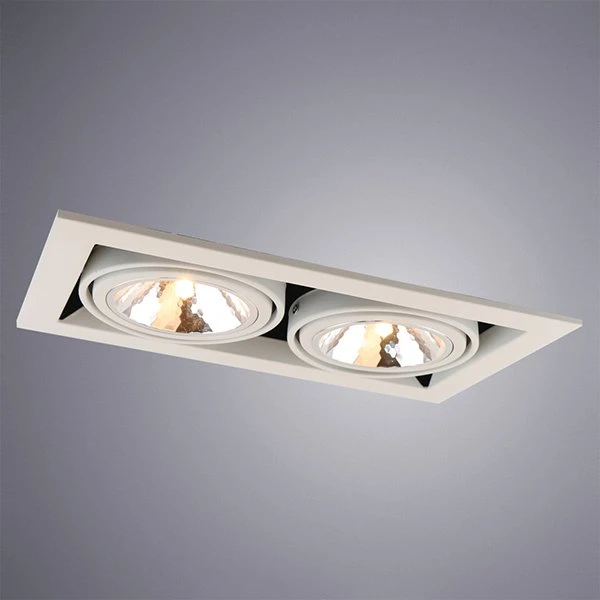 Точечный светильник Arte Lamp Cardani Semplice A5949PL-2WH, арматура черная, 35х20 см