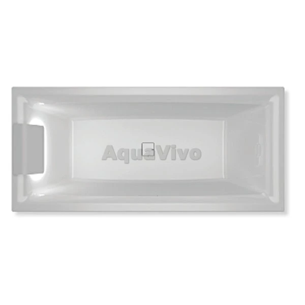 Ванна Riho Still Square LED L 180x80 акриловая, с подголовником и подсветкой слева, цвет белый