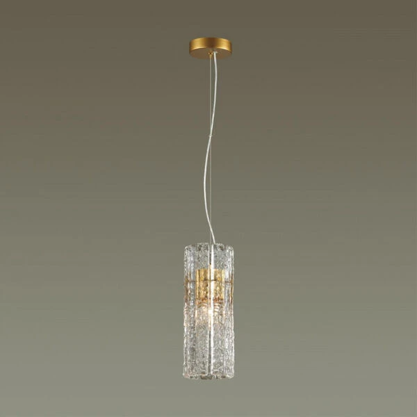 Подвесной светильник Odeon Light Merkale 4938/1, арматура золото, плафон стекло прозрачное - фото 1