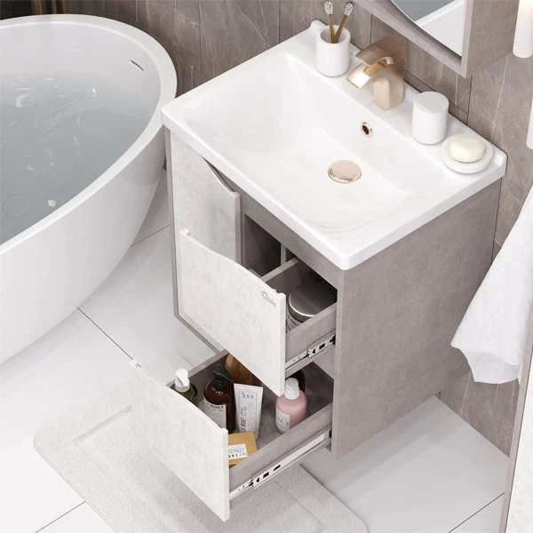 Мебель для ванной Оника Брендон 60.13, цвет камень светлый / бетон крем - фото 1