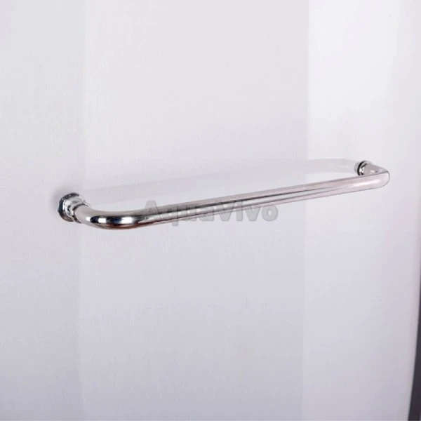 Шторка на ванну Esbano ES-1480 80х140, с полотенцедержателем, стекло прозрачное, профиль хром - фото 1