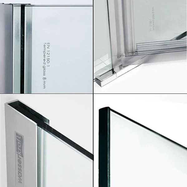 Душевой уголок WasserKRAFT Aller White WasserSchutz 10H07RW 120x90 правый, стекло прозрачное, профиль серебристый
