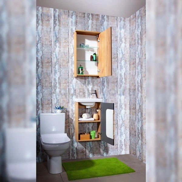 Мебель для ванной Бриклаер Форест 40, цвет дуб золотой / антрацит - фото 1