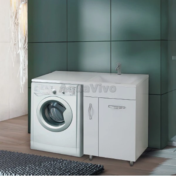 Мебель для ванной Оника Нави 60.12 под стиральную машину, цвет белый